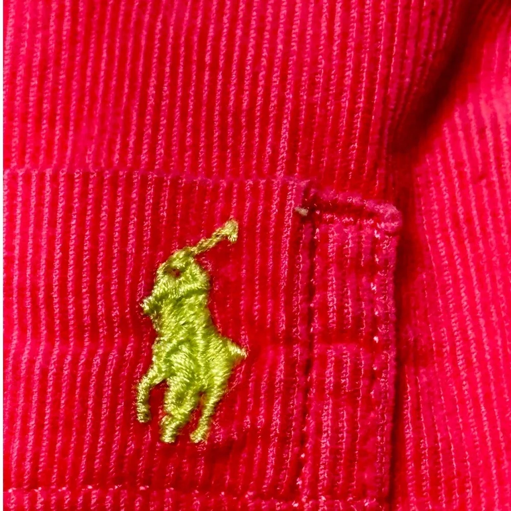 Polo Ralph Lauren Jumper Dress Kids Size 5 Pink Excellent Corduroy Pony Logo
